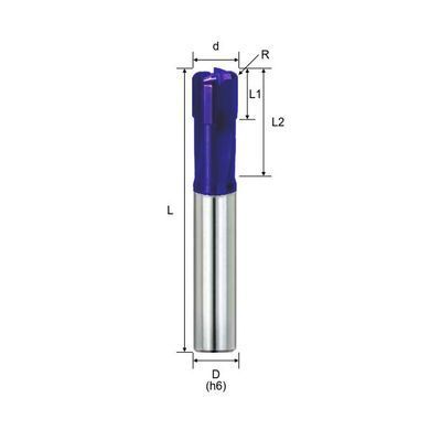 Фреза твердосплавна H70EC4-2x0.25Rx2Cx4x50Lx6.5EL NAC